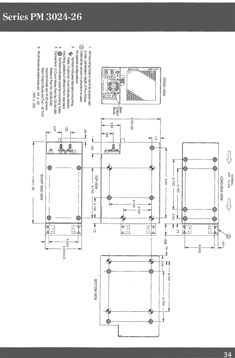 Single Output, 48V DC Input Switching Power Supplies, 750 to 1000 Watts 